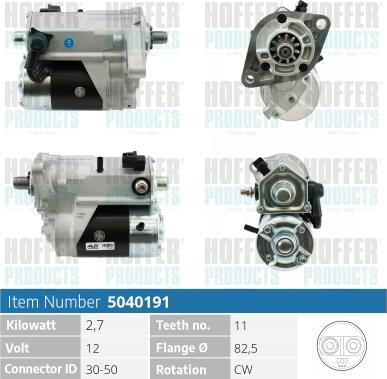 Hoffer H5040191 - Démarreur cwaw.fr