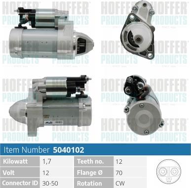 Hoffer H5040102 - Démarreur cwaw.fr