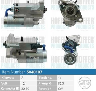 Hoffer H5040107 - Démarreur cwaw.fr