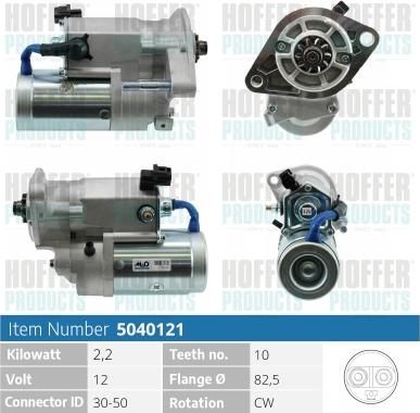 Hoffer H5040121 - Démarreur cwaw.fr