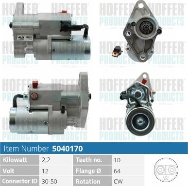 Hoffer H5040170 - Démarreur cwaw.fr