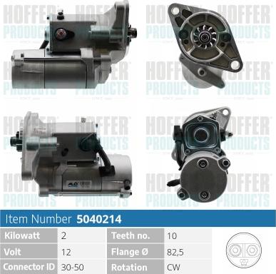 Hoffer H5040214 - Démarreur cwaw.fr