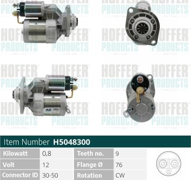 Hoffer H5048300 - Démarreur cwaw.fr