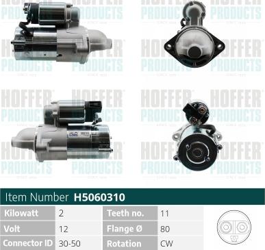 Hoffer H5060310 - Démarreur cwaw.fr