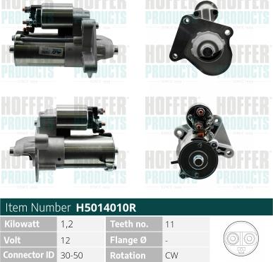 Hoffer H5014010R - Démarreur cwaw.fr