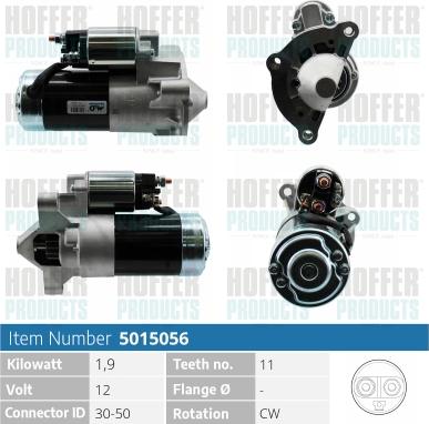 Hoffer H5015056 - Démarreur cwaw.fr