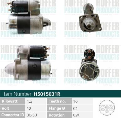 Hoffer H5015031R - Démarreur cwaw.fr