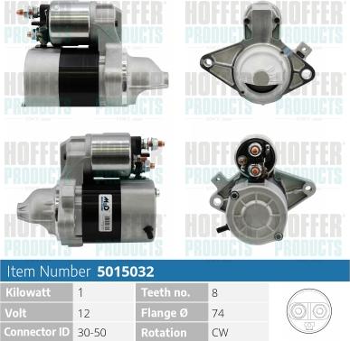 Hoffer H5015032 - Démarreur cwaw.fr