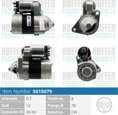 Hoffer H5015079 - Démarreur cwaw.fr