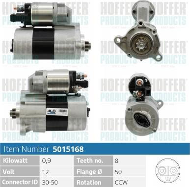 Hoffer H5015168 - Démarreur cwaw.fr