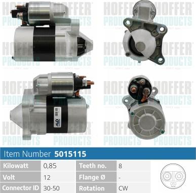 Hoffer H5015115 - Démarreur cwaw.fr