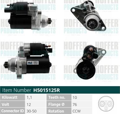 Hoffer H5015125R - Démarreur cwaw.fr