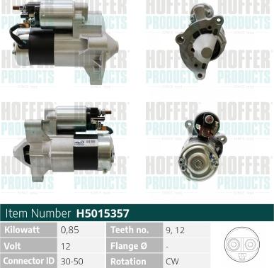 Hoffer H5015357 - Démarreur cwaw.fr