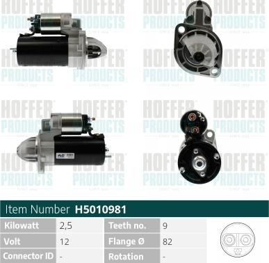 Hoffer H5010981 - Démarreur cwaw.fr