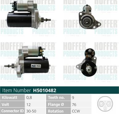 Hoffer H5010482 - Démarreur cwaw.fr