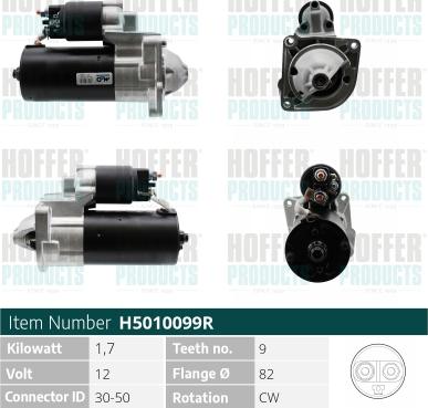 Hoffer H5010099R - Démarreur cwaw.fr