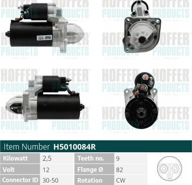 Hoffer H5010084R - Démarreur cwaw.fr