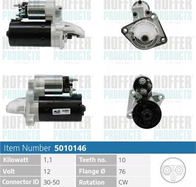 Hoffer H5010146 - Démarreur cwaw.fr