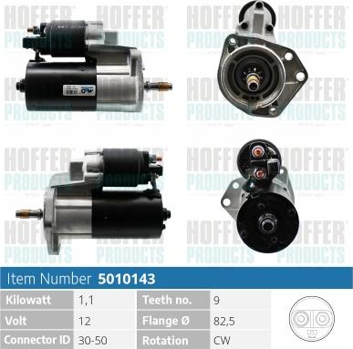 Hoffer H5010143 - Démarreur cwaw.fr