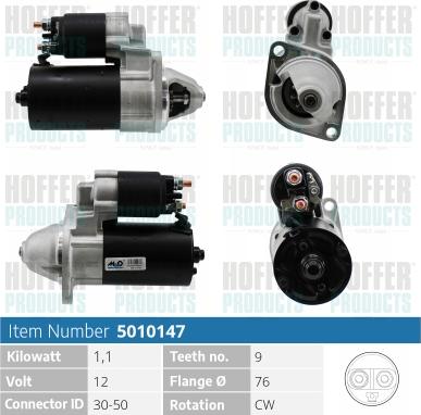 Hoffer H5010147 - Démarreur cwaw.fr