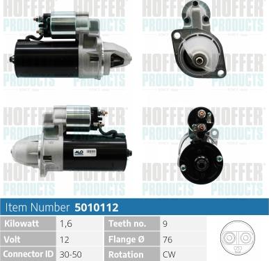 Hoffer H5010112 - Démarreur cwaw.fr