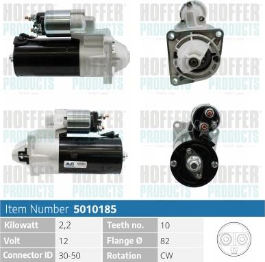 Hoffer H5010185 - Démarreur cwaw.fr