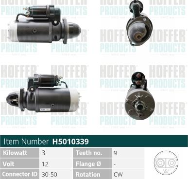 Hoffer H5010339 - Démarreur cwaw.fr