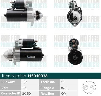 Hoffer H5010338 - Démarreur cwaw.fr