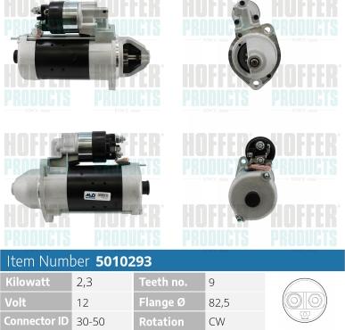 Hoffer H5010293 - Démarreur cwaw.fr