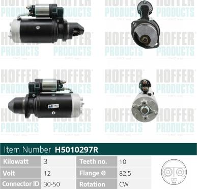 Hoffer H5010297R - Démarreur cwaw.fr