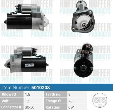 Hoffer H5010208 - Démarreur cwaw.fr