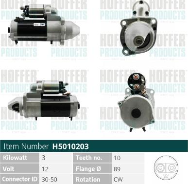 Hoffer H5010203G - Démarreur cwaw.fr