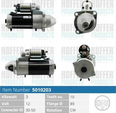 Hoffer H5010203 - Démarreur cwaw.fr