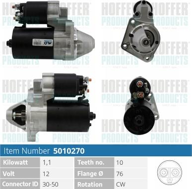 Hoffer H5010270 - Démarreur cwaw.fr