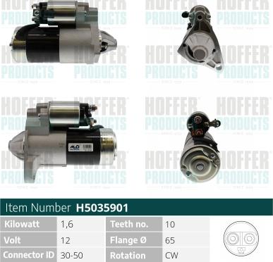 Hoffer H5035901 - Démarreur cwaw.fr