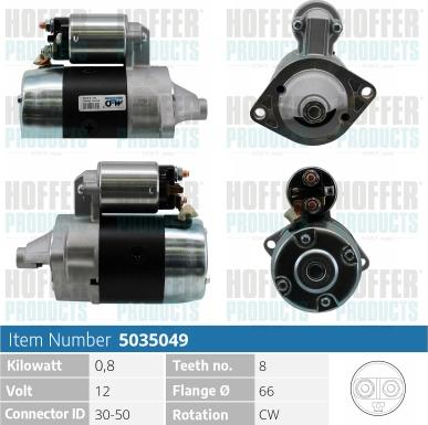 Hoffer H5035049 - Démarreur cwaw.fr