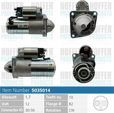 Hoffer H5035014 - Démarreur cwaw.fr