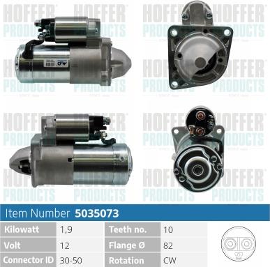 Hoffer H5035073 - Démarreur cwaw.fr