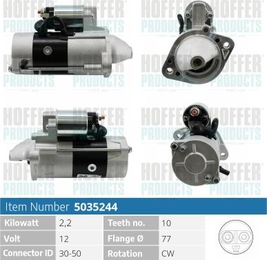 Hoffer H5035244 - Démarreur cwaw.fr