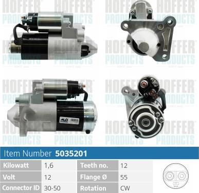 Hoffer H5035201 - Démarreur cwaw.fr