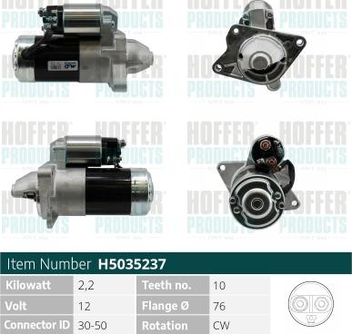 Hoffer H5035237G - Démarreur cwaw.fr