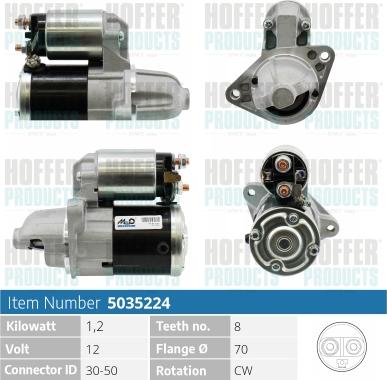 Hoffer H5035224 - Démarreur cwaw.fr