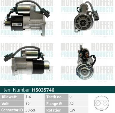 Hoffer H5035746 - Démarreur cwaw.fr