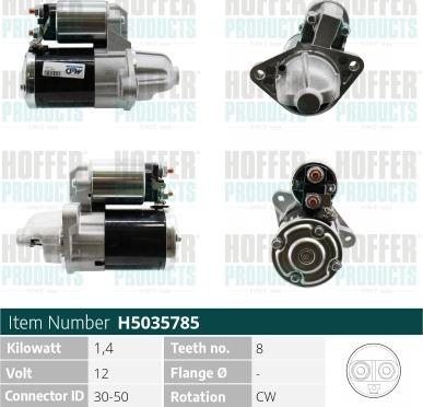 Hoffer H5035785 - Démarreur cwaw.fr