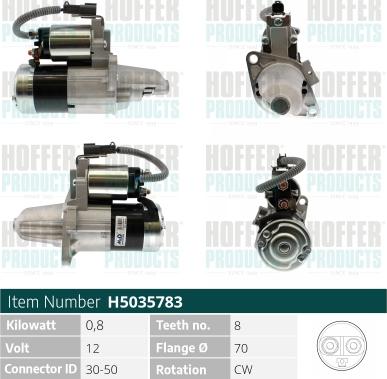 Hoffer H5035783 - Démarreur cwaw.fr