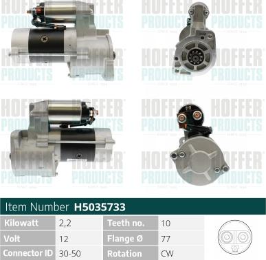 Hoffer H5035733 - Démarreur cwaw.fr