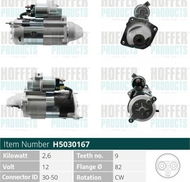 Hoffer H5030167 - Démarreur cwaw.fr