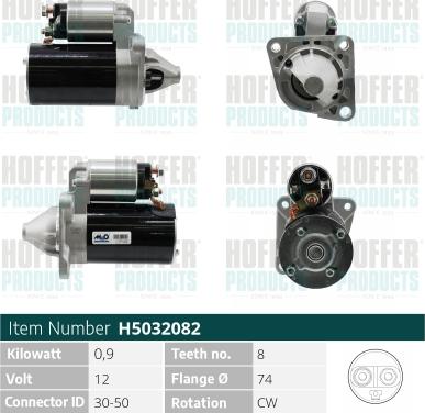 Hoffer H5032082 - Démarreur cwaw.fr