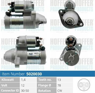 Hoffer H5020030 - Démarreur cwaw.fr