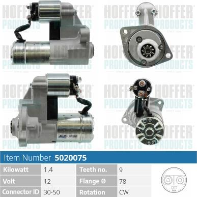 Hoffer H5020075 - Démarreur cwaw.fr